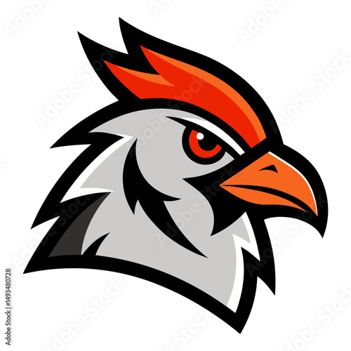 Cuckoo head mascot logo design vector