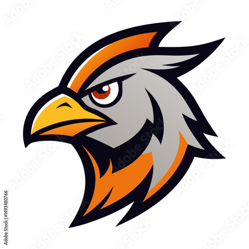 Cuckoo head mascot logo design vector