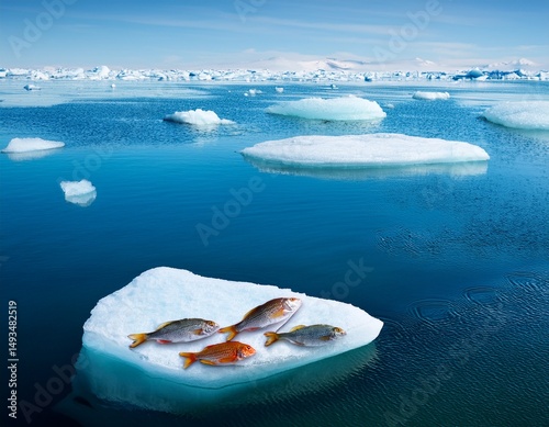 fish on ice floes