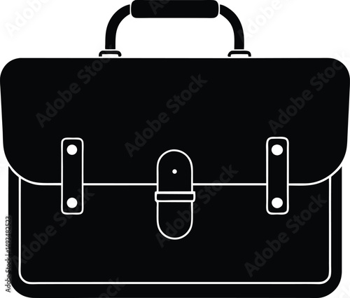 black briefcase vector illustration