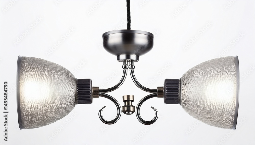 Fototapeta premium adjustable cord pendant light fixture isolated on white background