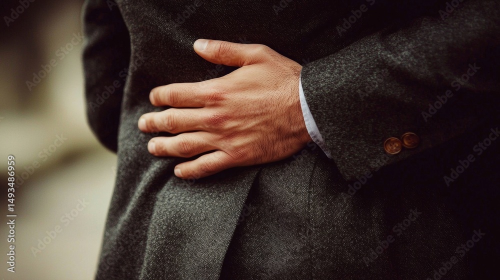 Obraz premium A businessman offers support by placing his hand on a friend's shoulder.