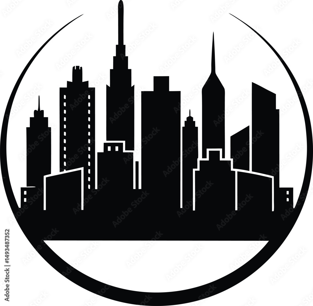 Obraz premium city skyline vector