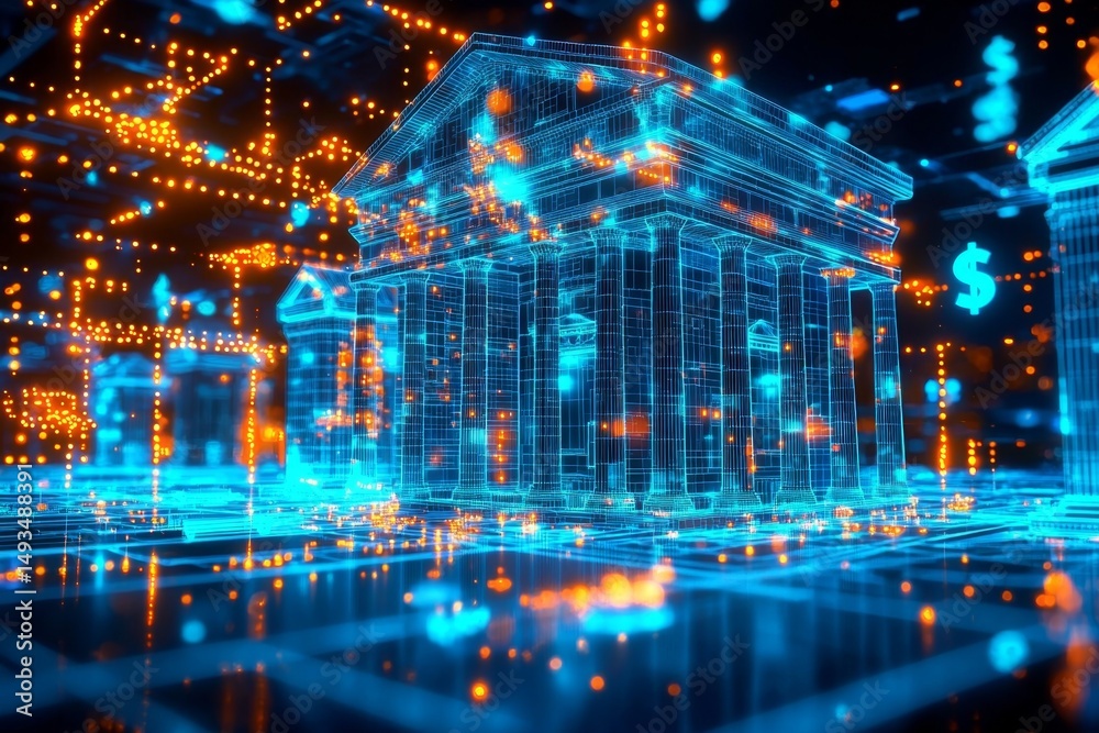 Fototapeta premium The Role of Cloud Data in Modern Banking Solutions