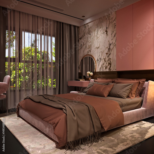 3d render bedroom