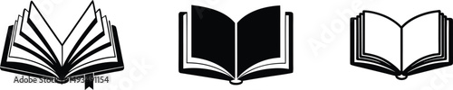 Book set icon, Book silhouette vector illustration.on white background
