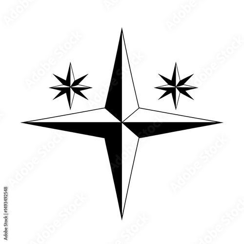 black and white geometric logo design