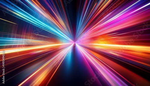 abstract motion blur representing speed and modern technology in vibrant colors