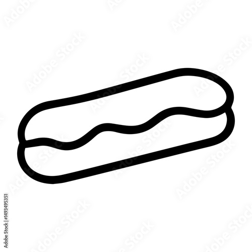 eclair icon on white background vector
Vector icon french food