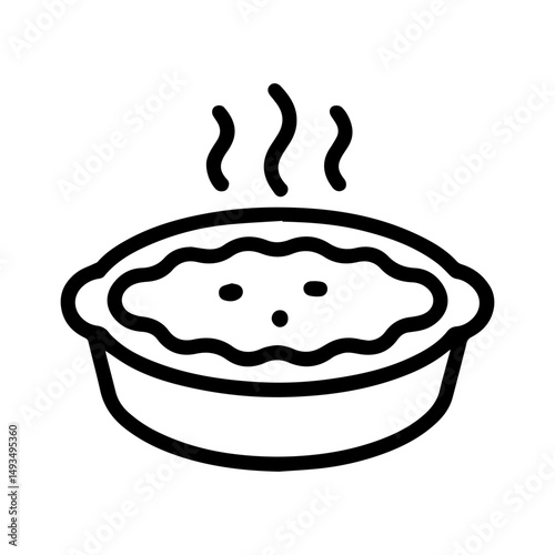 quiche lorraine icon on white background vector
Vector icon french food