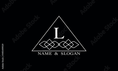 Vector logo design template with initial L. Monogram design for business sign, label, badge and more