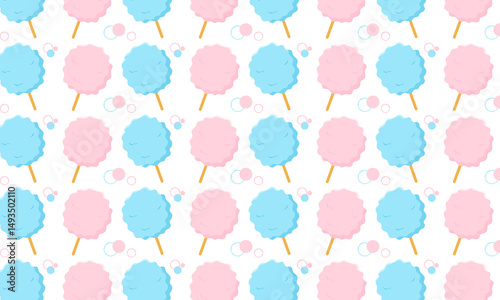 わたあめ イラスト パターン 背景 夏祭り 食べ物 縁日