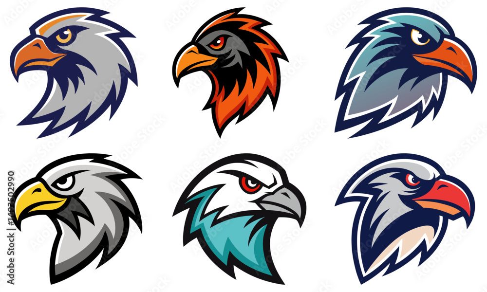 Naklejka premium Condor head mascot logo design vector