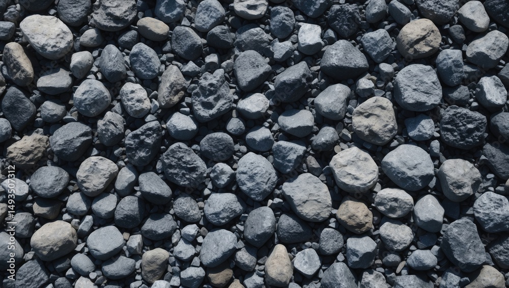 Seamless Texture of Dark Pebbles on Small Road Stone Background Seamless Texture of Dark Pebbles on Small Road Stone Background