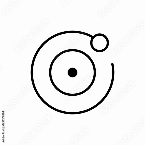 Location orbit circle point icon vector sign