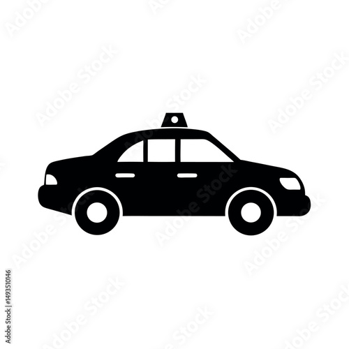 Police Car Silhouette Vector Illustration