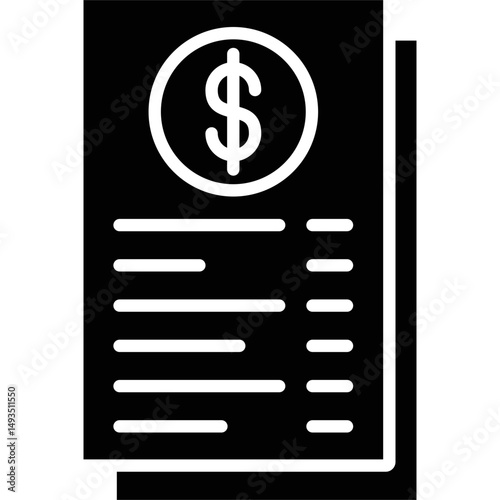Receipt Icon Vector Element