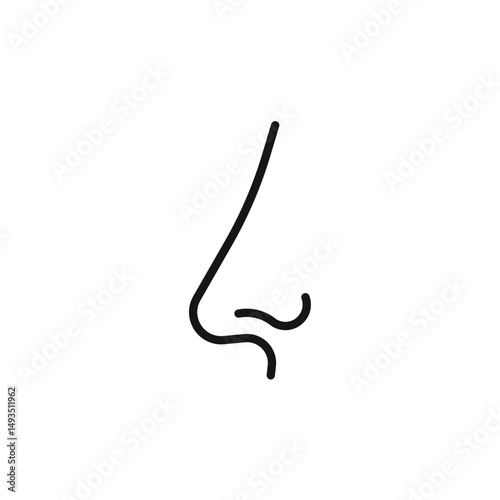 nose icon. nose Symbol sign for mobile concept and web design. Vector icon, Logo illustration, Vector graphics
