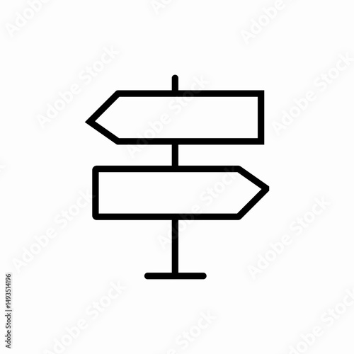 Direction navigation choice arrows icon vector sign