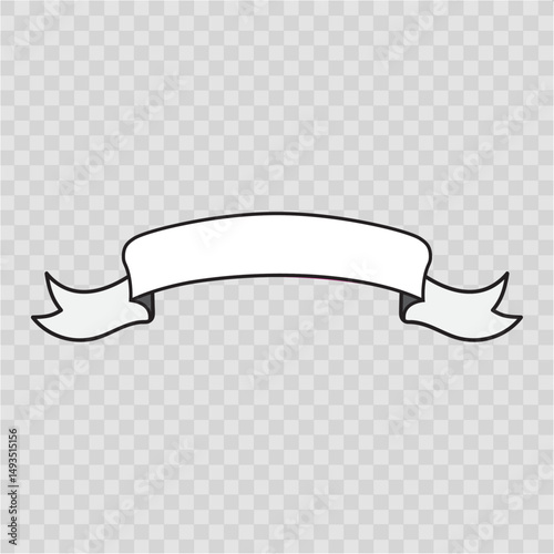 Ribbon label banner silhouette icon decoration template