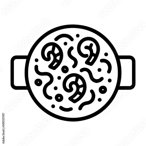 paella icon on white background vector
Vector icon spanish food