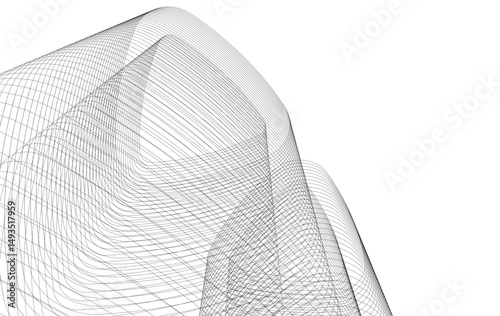 architecture building abstract vector illustration