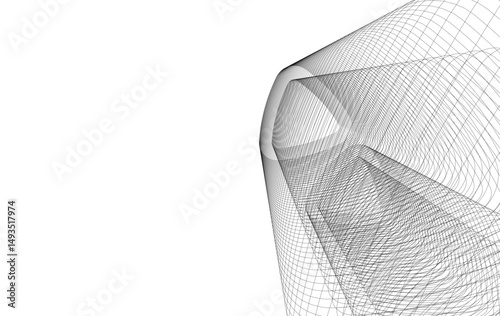 architecture building abstract vector illustration