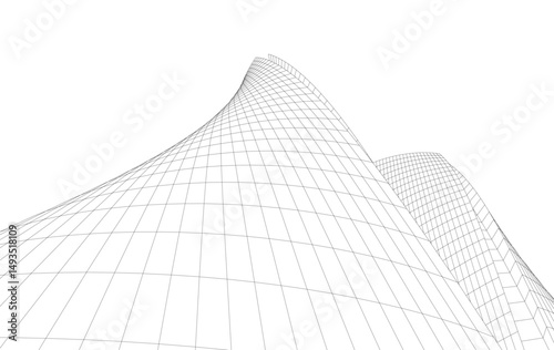 architecture building abstract vector illustration