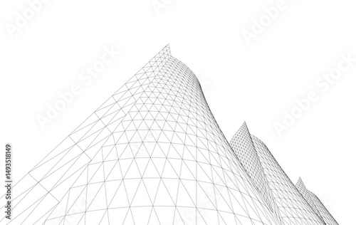 architecture building abstract vector illustration