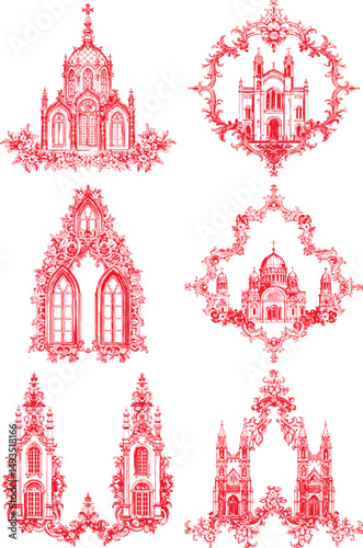 intricate detailed ornamental Victorian framing.