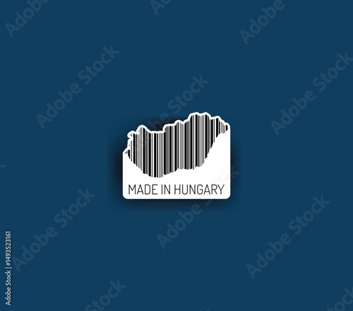 Discover fascinating sticker designs with barcodes in the shape of a map of Hungary. Enhance your projects with visual perfection. Buy now!