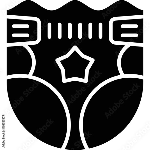 Baby Diaper Icon Vector Element