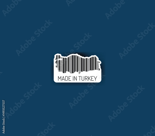 Discover fascinating sticker designs with barcodes in the shape of a map of Turkey. Enhance your projects with visual perfection. Buy now!
