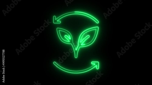Glowing neon letter A with bright blue and purple light effects on a dark futuristic background