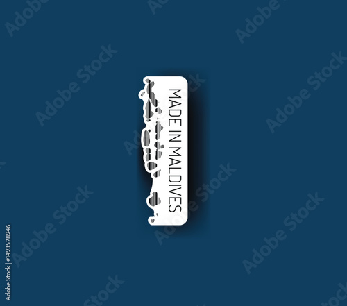 Discover fascinating sticker designs with barcodes in the shape of a map of Maldives. Enhance your projects with visual perfection. Buy now!