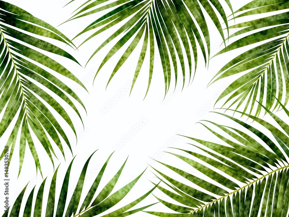 Fototapeta premium Tropical Palm Leaf Design Element - Easy to Edit Clipping Path