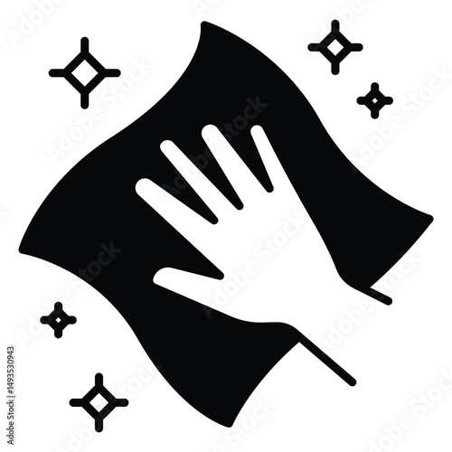 Cleaning Vector Icon For Dusting And Sanitizing Surfaces