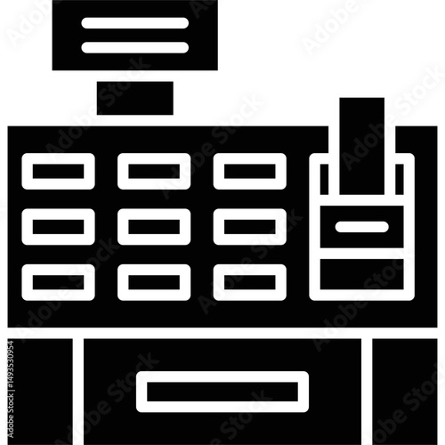 Cash Register Icon Vector Element