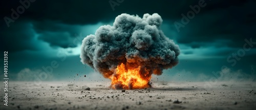 Raging brushfire explosion with billowing smoke plumes