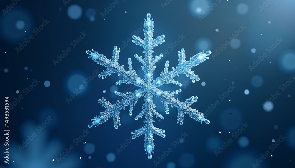 Blue Snowflake Winter Decoration Blue Snowflake Winter Decoration
