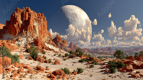 High-Resolution 8K Extraterrestrial Landscape – Futuristic Alien World with Surreal Terrain and Sci-Fi Atmosphere