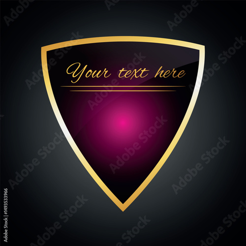 heraldic shield on a dark background.