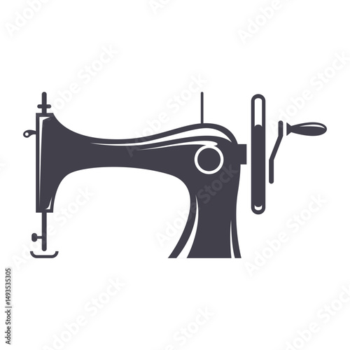 vintage sewing machine isolated