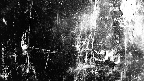 Cracked Black Grunge Texture with Transparent Background – Distressed Urban Decay Overlay