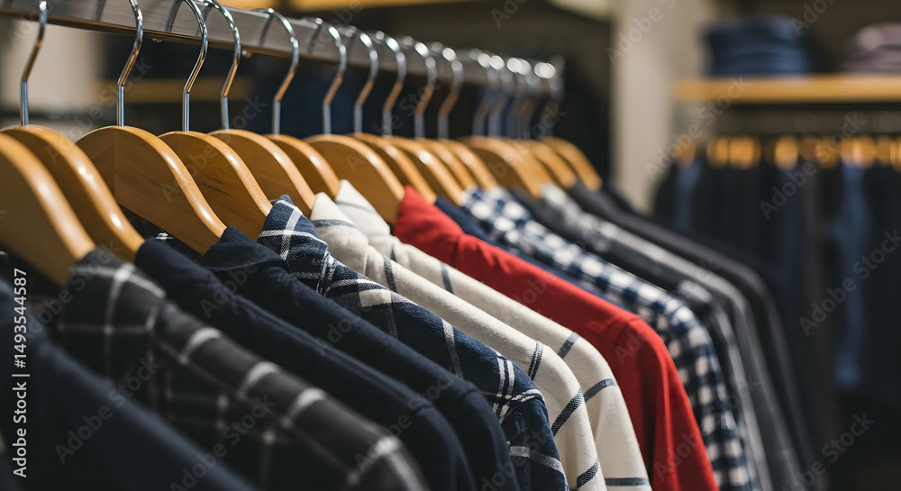 Obraz premium clothes on hangers