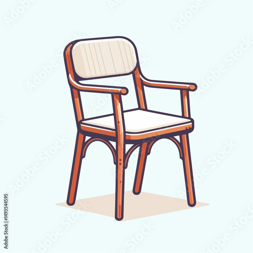wooden chair isolated on white