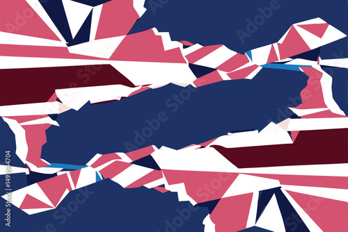 Abstract geometric design with transparency in shades of blue white and pink suitable for backgrounds