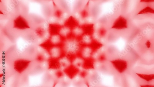 Abstract Red Pattern with Symmetrical Design and Flowing Textures for Artistic Background or Decor