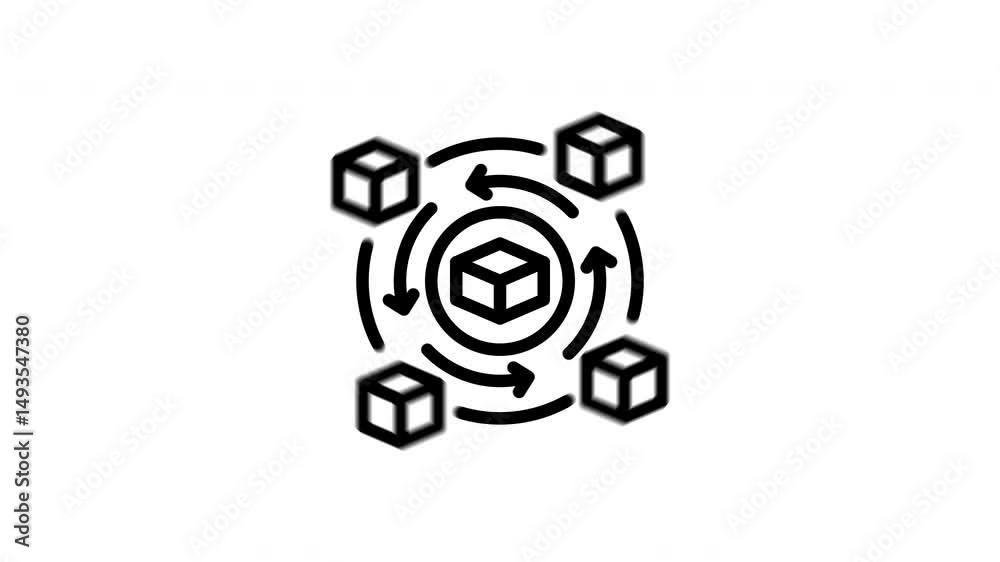blockchain network animated icon