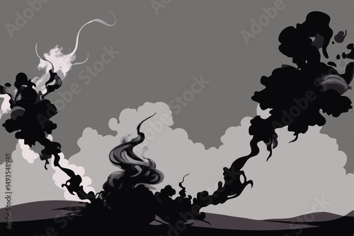 Abstract smoke and cloud design with transparency suitable for various creative projects